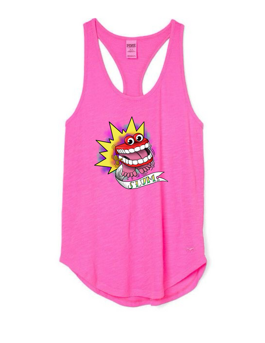 Teeth adult pink tank