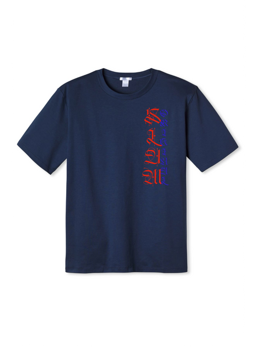 Old English adult navy blue