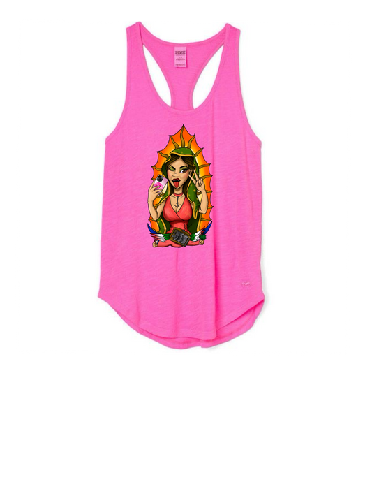 Mary adult pink tank